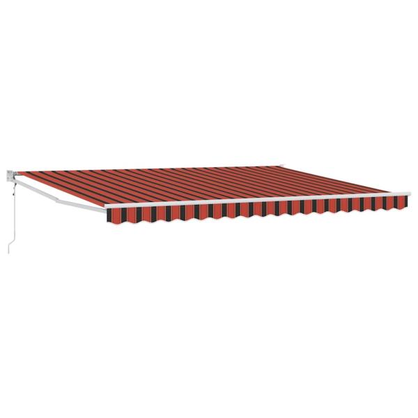 Einziehmarkise Automatisch Orange & Braun Gestreift 450x300 cm