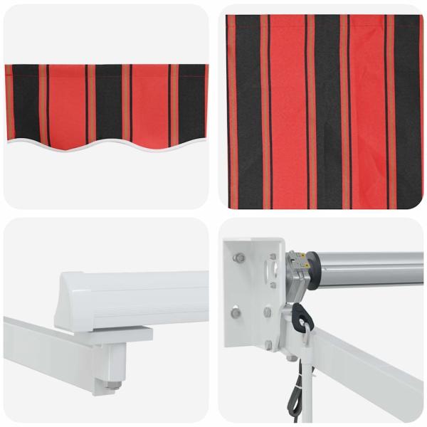 Einziehmarkise Automatisch Orange & Braun Gestreift 450x300 cm