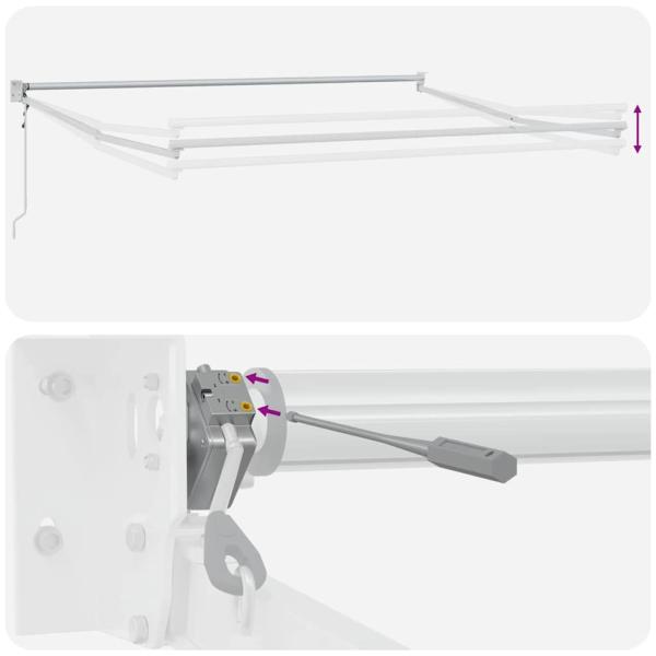 Einziehmarkise Automatisch Orange & Braun Gestreift 450x300 cm