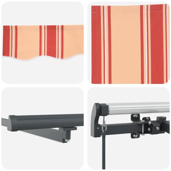 Manuelle einziehbare Markise mit LED Gelb und Orange 450x300 cm