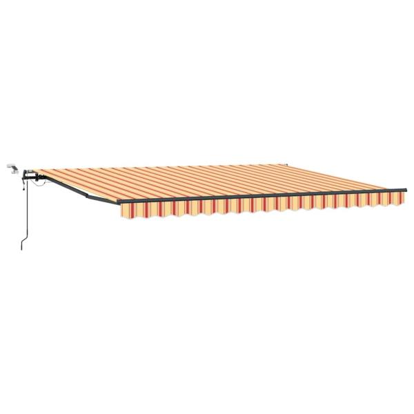Automatische Einziehbare Markise mit LED in Gelb und Orange, 450x300 cm