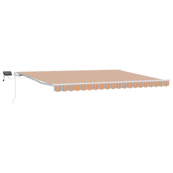 manuelle einziehbare Markise mit LED mehrfarbigem Streifen 450x300 cm