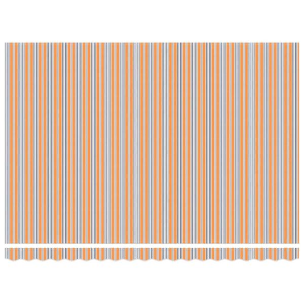 Manuelle einziehbare Markise mit LED in buntem Streifendesign 450x300 cm