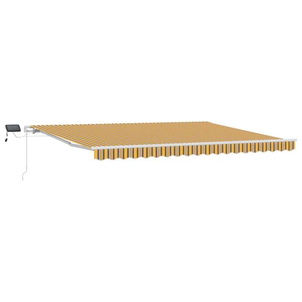 Manuelle einziehbare Markise mit LED Mehrfarbenstreifen 450x300 cm