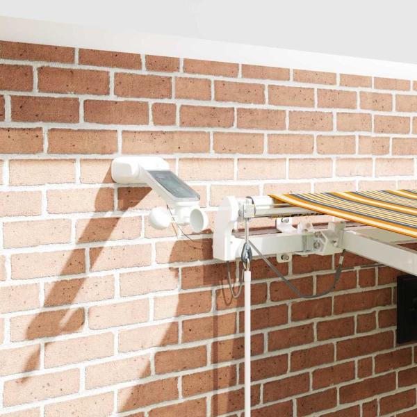 Automatische einziehbare Markise mit LED und gestreiften Farben 450x300 cm