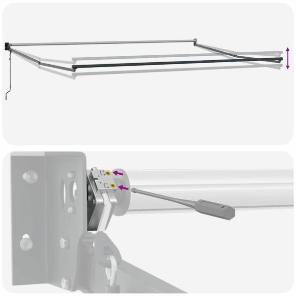 Automatische Einziehbare Markise Orange und Braun 500x300 cm