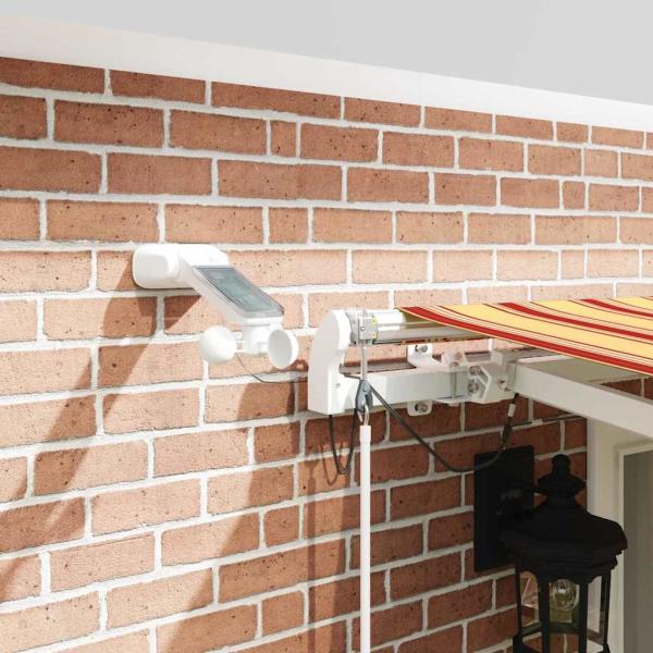 Automatische einziehbare Markise mit LED in Gelb und Orange 500x300 cm