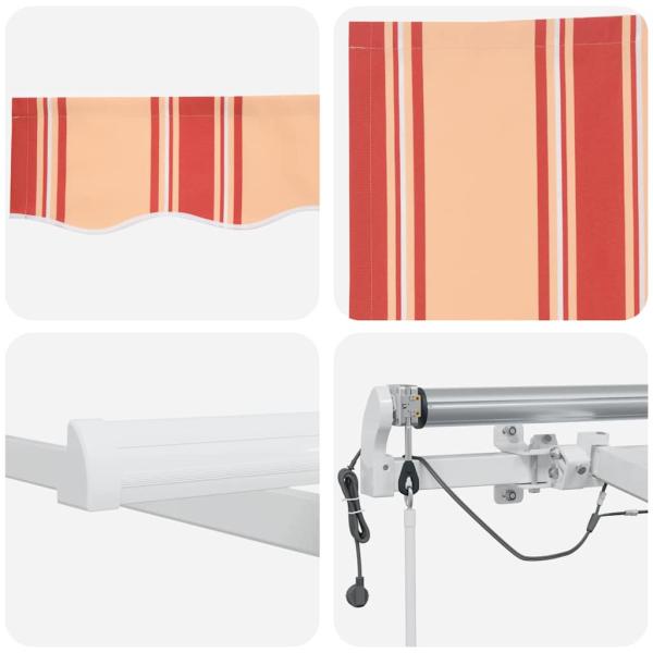 Automatische einziehbare Markise mit LED in Gelb und Orange 500x300 cm