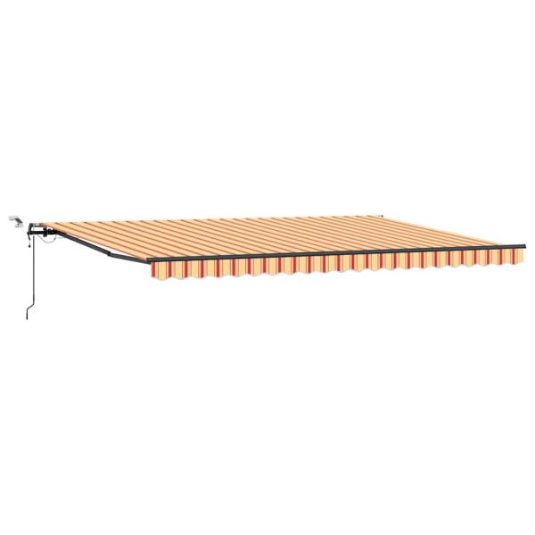 Automatische einziehbare Markise mit LED in Gelb und Orange 500x300 cm