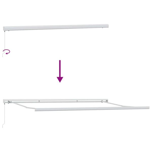 Manuelle Einziehbare Markise Gestreift 500x300 cm