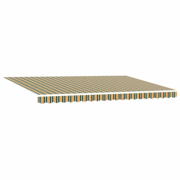 Automatische einziehbare Markise in Grün und Gelb, 500x300 cm