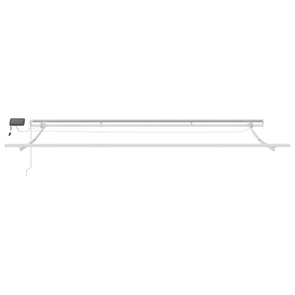 Manuelle einziehbare Markise mit LED in Orange und Braun, 500x350 cm