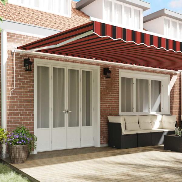 Automatische Einziehbare Markise Orange und Braun 600x300 cm