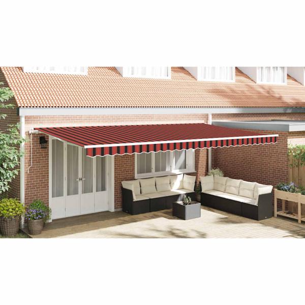 Automatische Einziehbare Markise Orange und Braun 600x300 cm