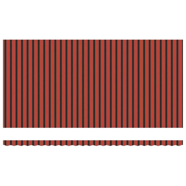 Manuelle einziehbare Markise mit LED in Orange und Braun 600x300 cm