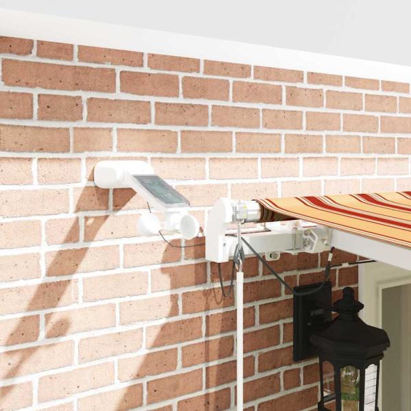 Automatische einziehbare Markise mit LED in Gelb und Orange 600x300 cm