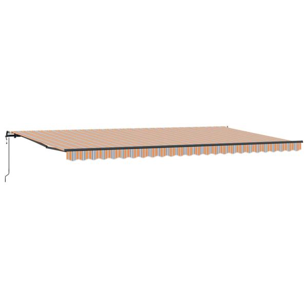Automatische einziehbare Markise mit mehrfarbigem Streifen 600x300 cm