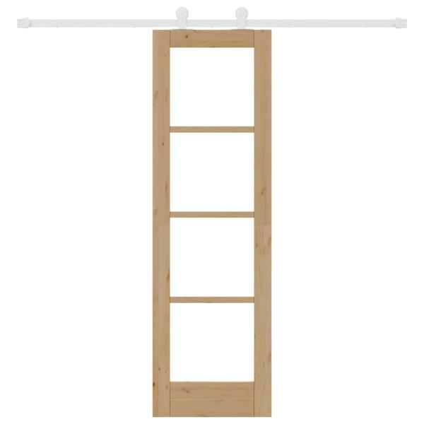 Schiebetür mit Beschlägen 'ORKDAL'aus Massivholz und Glas