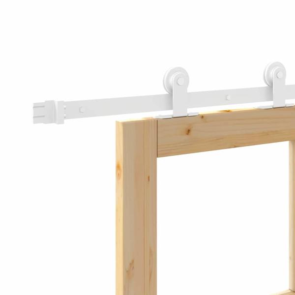 Schiebetür mit Beschlägen 'ORKDAL'aus Massivholz und Glas