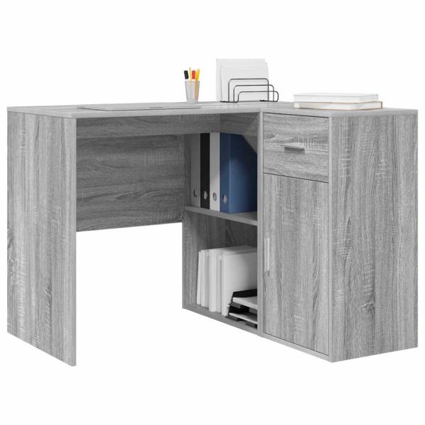 Eckschreibtisch Grau Sonoma 102x88x75 cm Spanplatte