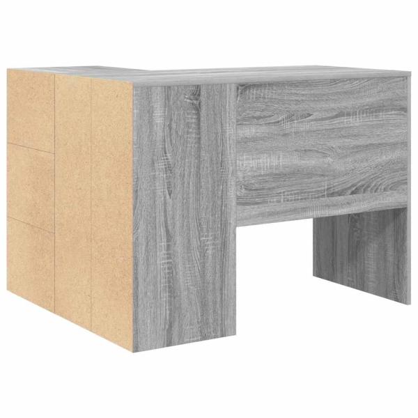 Eckschreibtisch Grau Sonoma 102x88x75 cm Spanplatte