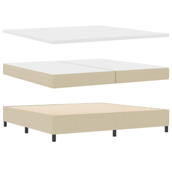 Boxspringbett mit Matratze & LED Licht Grün Grau 200x200 cm Cordstoff