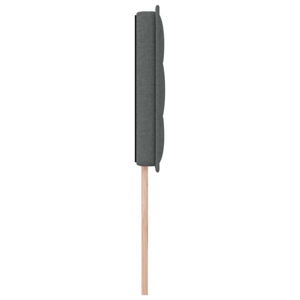 LED Kopfteil mit LED-Lichtleisten Dunkelgrau 80 cm Stoff