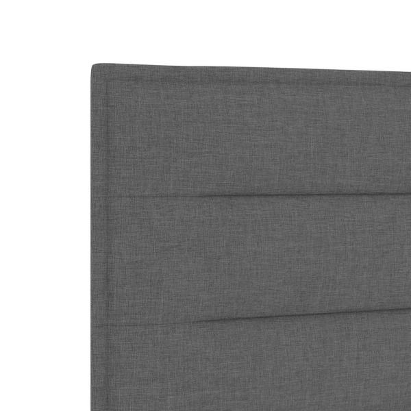 LED Kopfteil Linien-Design Dunkelgrau 80 cm Stoff