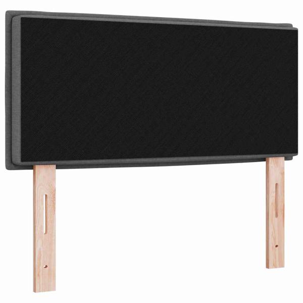 LED Kopfteil mit LED-Lichtleisten Dunkelgrau 80 cm Stoff