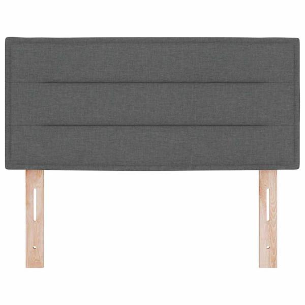 LED Kopfteil mit LED-Lichtleisten Dunkelgrau 80 cm Stoff