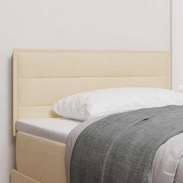 LED Kopfteil Linien-Design Creme 80 cm Stoff