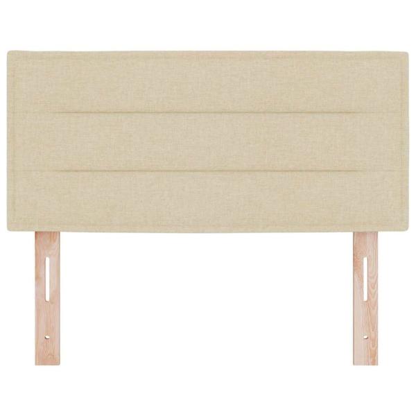 LED Kopfteil Linien-Design Creme 80 cm Stoff