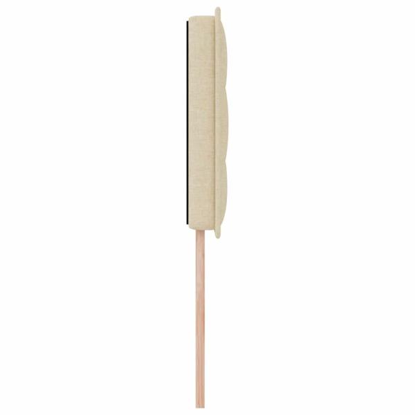 LED Kopfteil Linien-Design Creme 80 cm Stoff