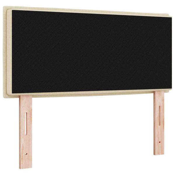 LED Kopfteil Linien-Design Creme 80 cm Stoff
