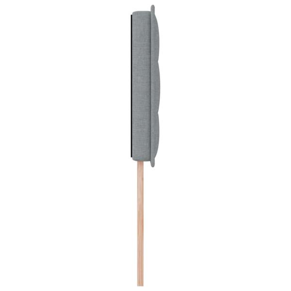 LED Kopfteil mit LED-Lichtleisten Hellgrau 90 cm Stoff