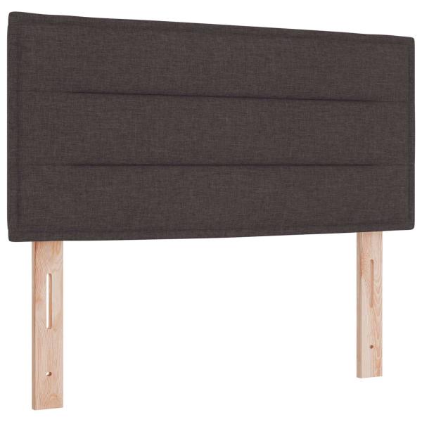 LED Kopfteil Linien-Design Dunkelbraun 90 cm Stoff