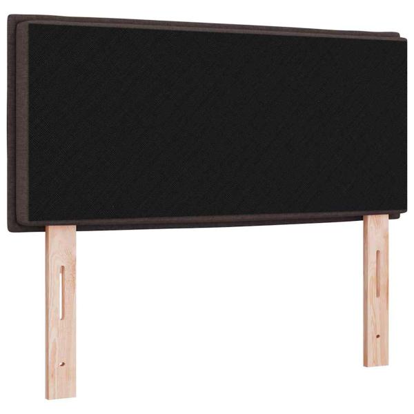 LED Kopfteil Linien-Design Dunkelbraun 90 cm Stoff