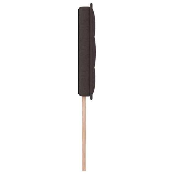 LED Kopfteil Linien-Design Dunkelbraun 90 cm Stoff