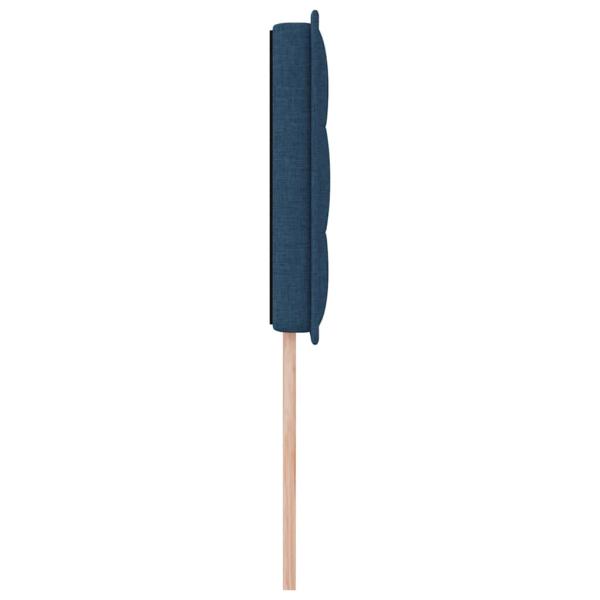 LED Kopfteil Linien-Design Blau 90 cm Stoff