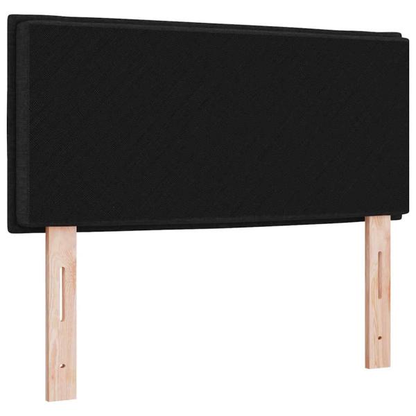 LED Kopfteil Linien-Design Schwarz 100 cm Stoff