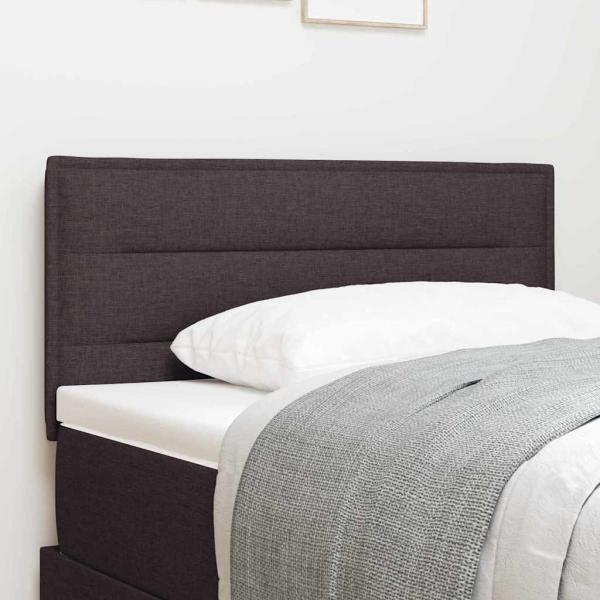 LED Kopfteil Linien-Design Dunkelbraun 100 cm Stoff
