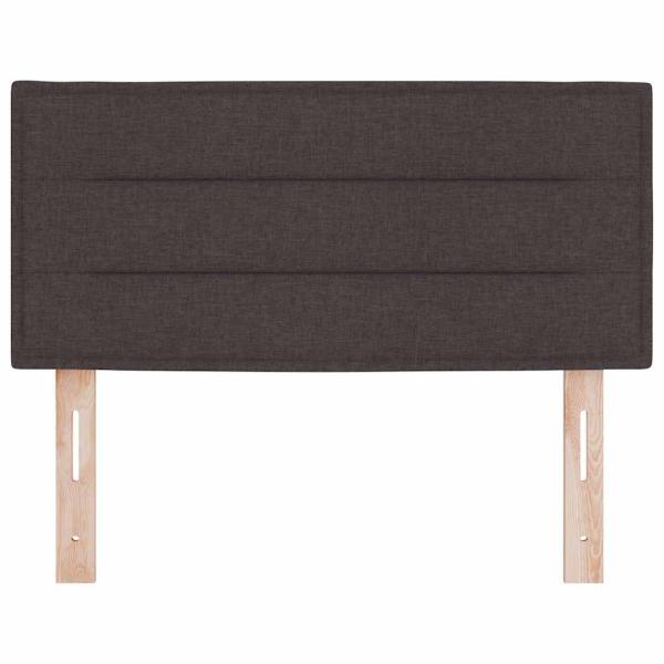 LED Kopfteil Linien-Design Dunkelbraun 100 cm Stoff
