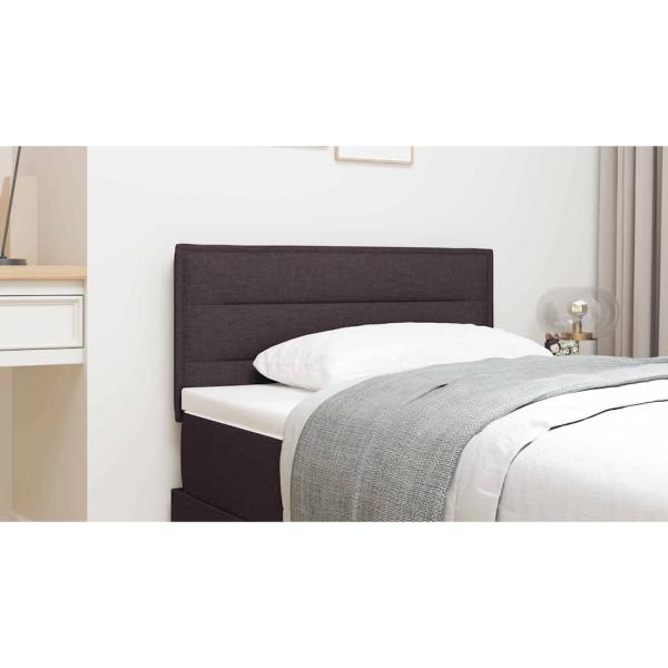 LED Kopfteil Linien-Design Dunkelbraun 100 cm Stoff
