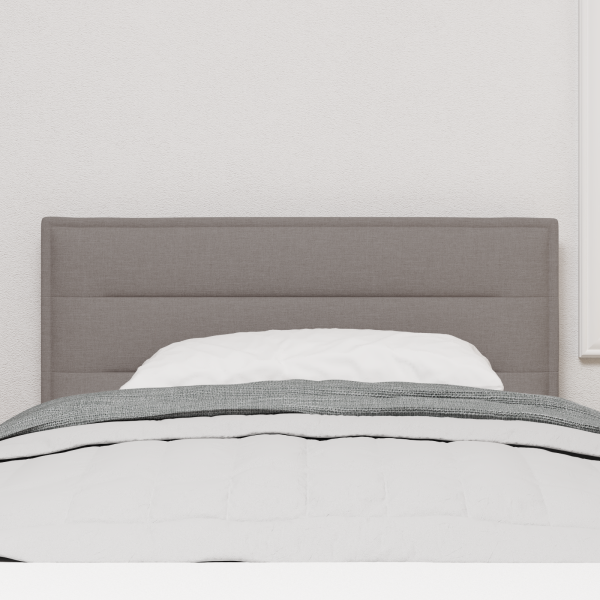 LED Kopfteil Linien-Design Taupe 100 cm Stoff