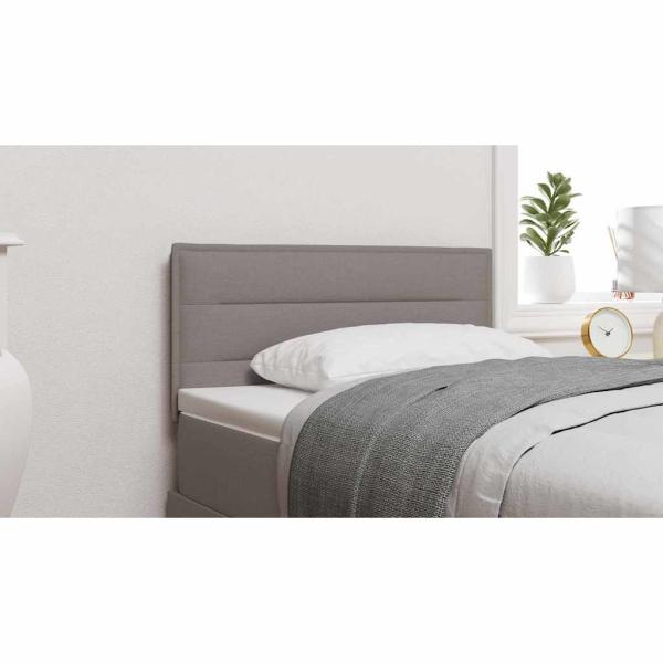 LED Kopfteil Linien-Design Taupe 100 cm Stoff