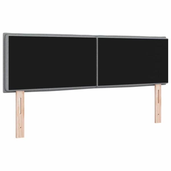 LED Kopfteil Linien-Design Hellgrau 72 cm Stoff