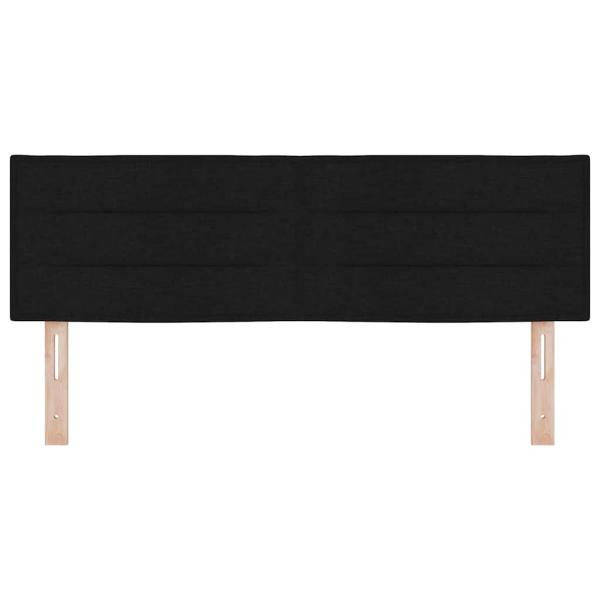 LED Kopfteil Linien-Design Schwarz 72 cm Stoff