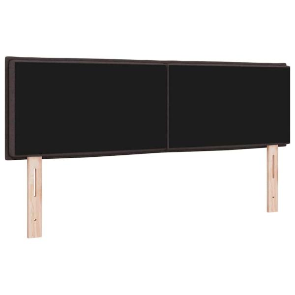 LED Kopfteil Linien-Design Dunkelbraun 72 cm Stoff