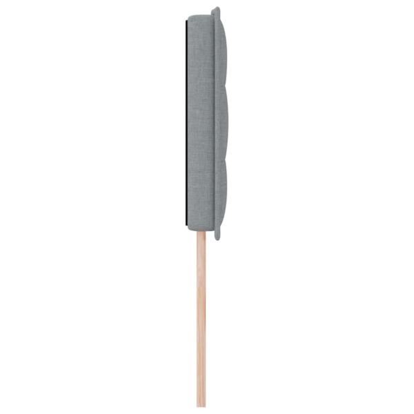 LED Kopfteil Linien-Design Hellgrau 80 cm Stoff