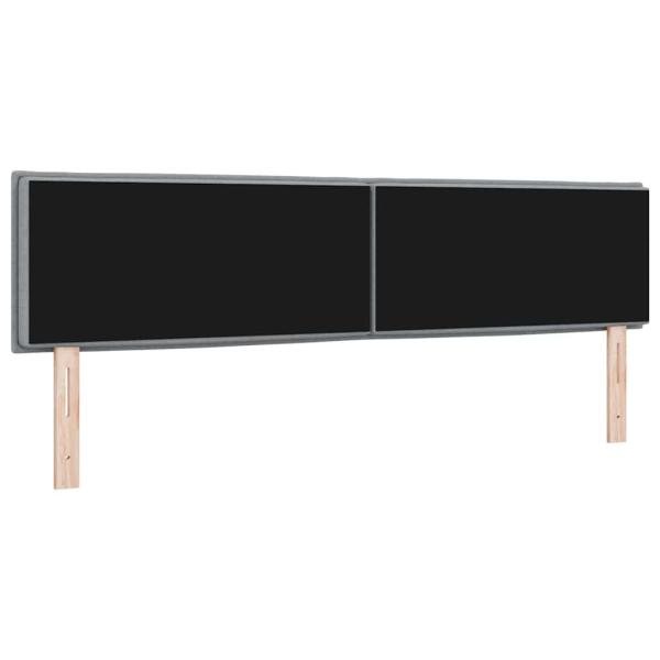 LED Kopfteil Linien-Design Hellgrau 90 cm Stoff